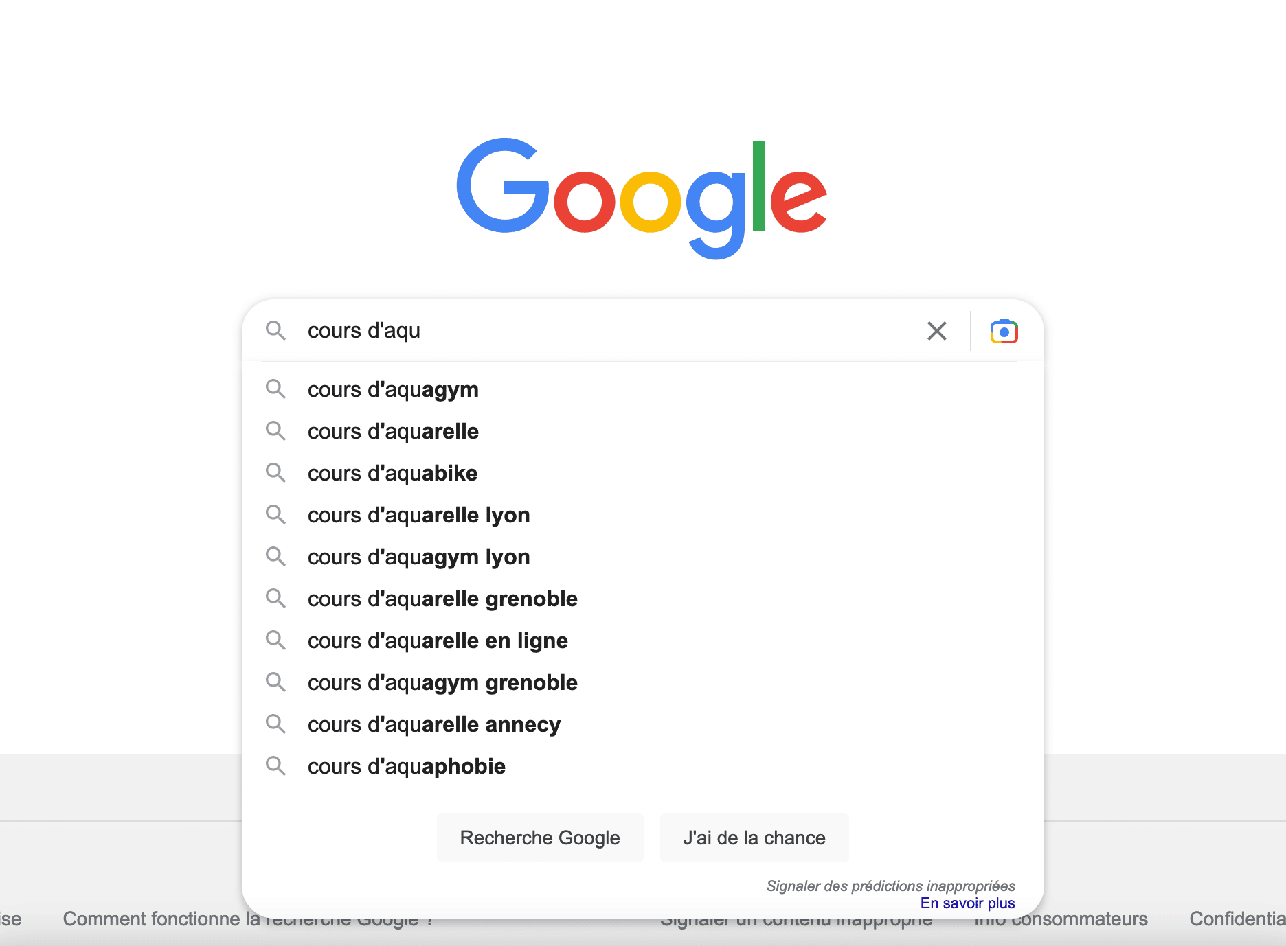 Recherche Google 1